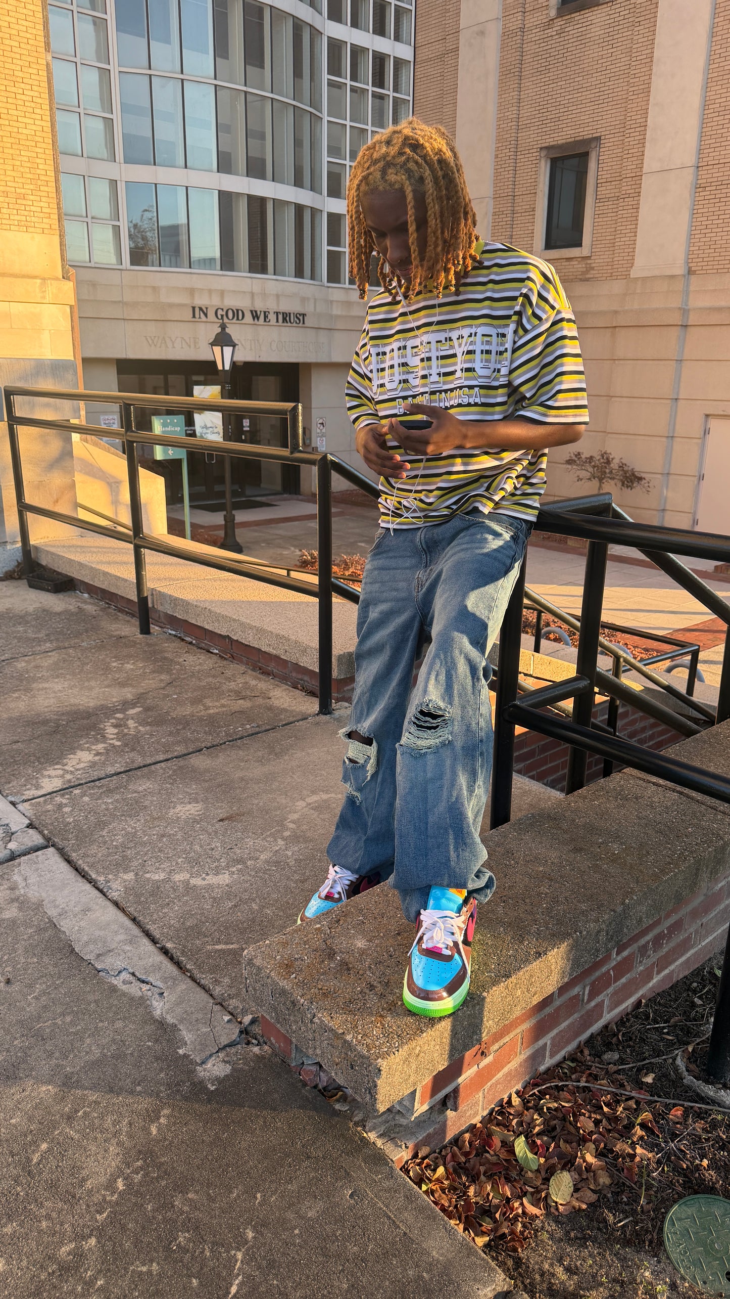 “1988” STRIPPED SHIRT YELLOW